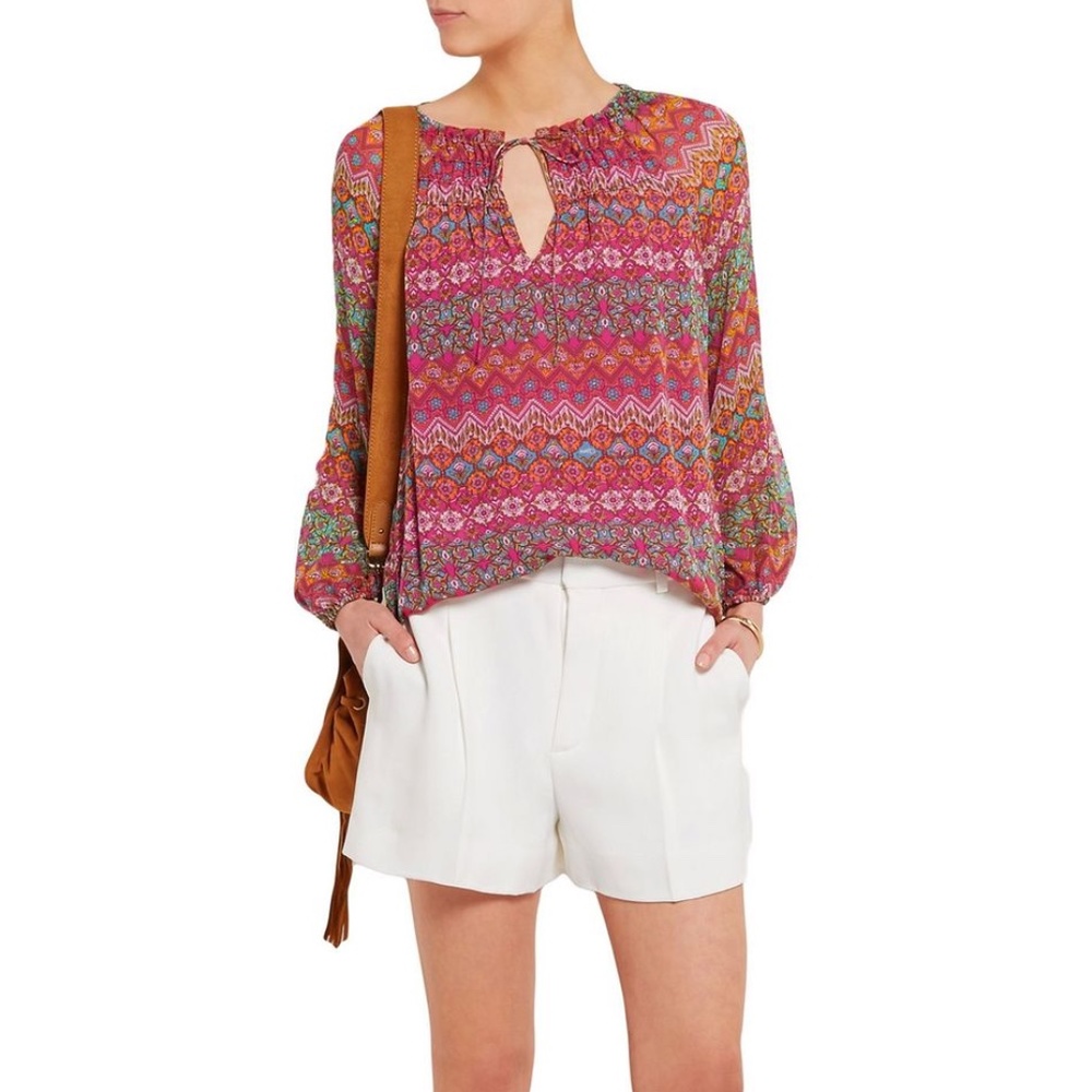 Diane Von Furstenberg Parry silk blouse size 0